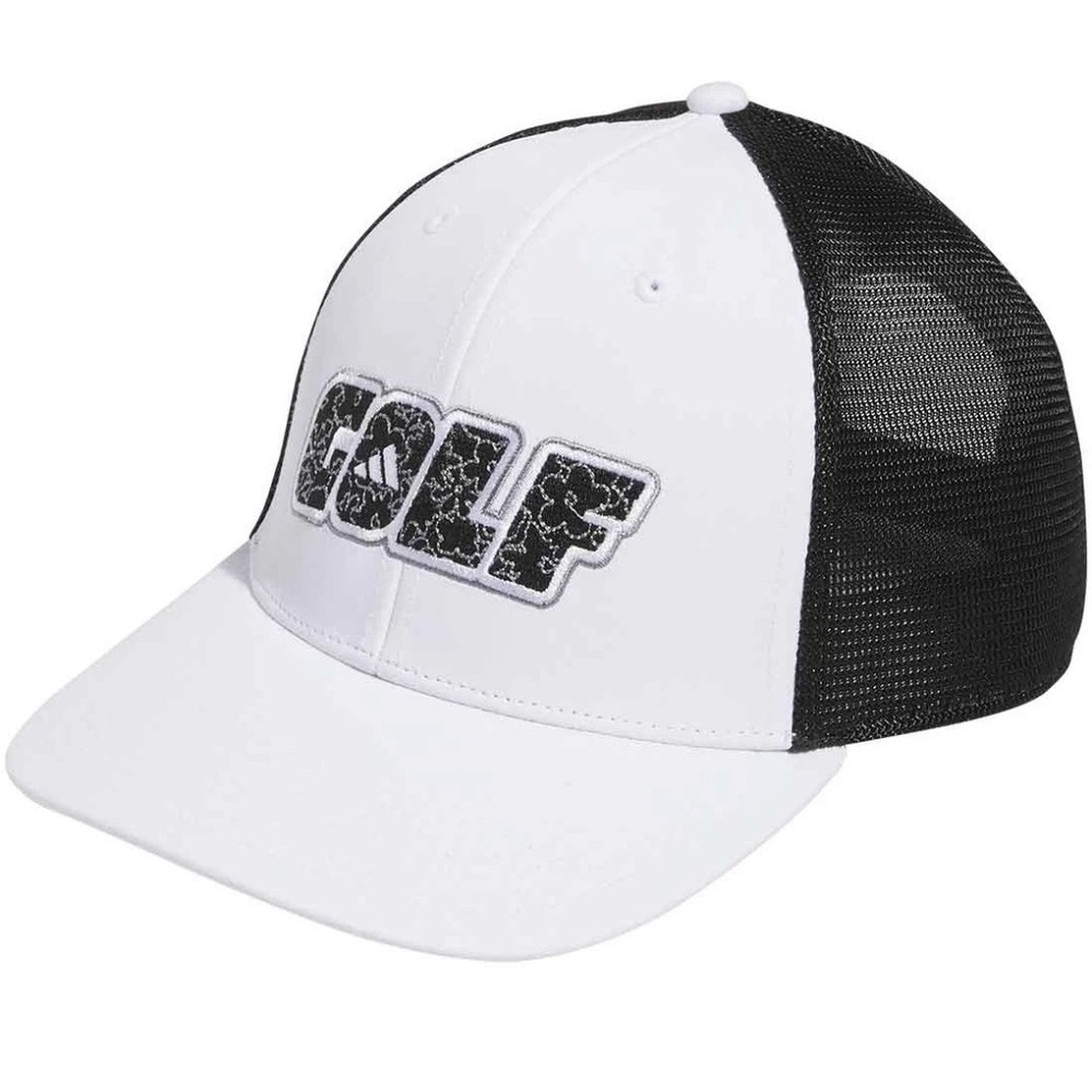 Adidas GOLF Lo Pro Snapback Hat Cap Pre-Curved Brim White - Black NEW